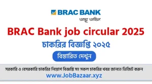 BRAC Bank job circular, application deadline is December 6