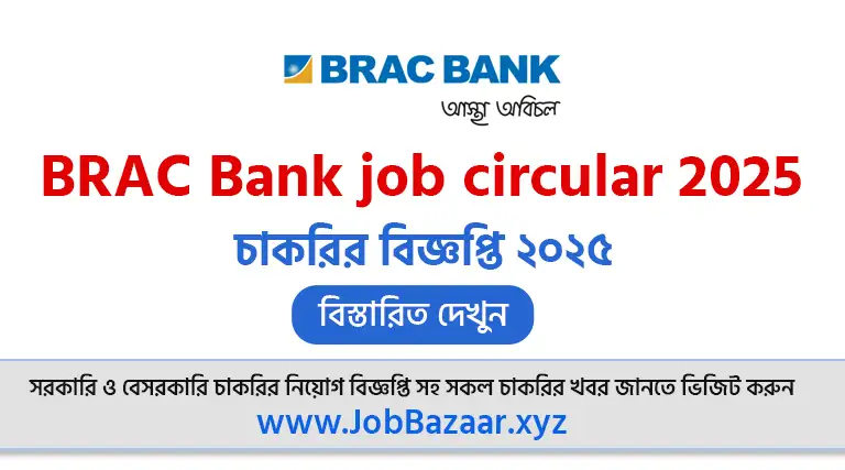 BRAC Bank job circular, application deadline is December 6